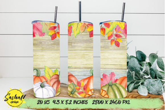 20 Oz Fall Tumbler, Pumpkins Sublimation