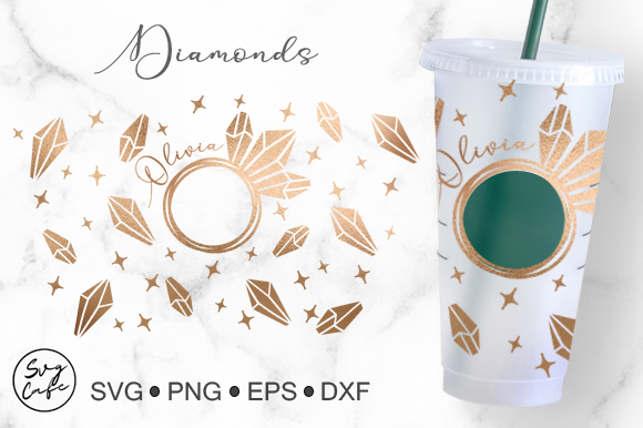 24oz Venti Cold Cup Diamond