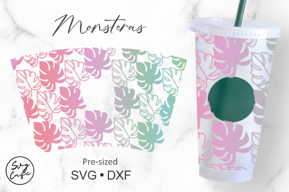 24oz Venti Cold Cup Monsteras