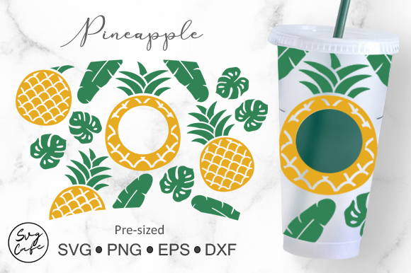 24oz Venti Cold Cup Pineapples