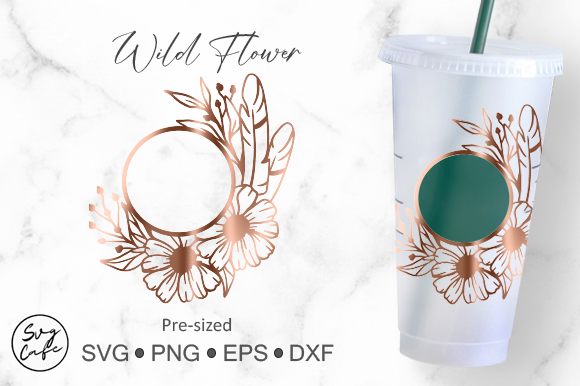 24oz Venti Cold Cup Wild Flower