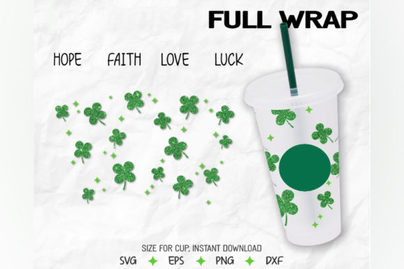 Clover Leaves, Venti Cold Cup 24 Oz
