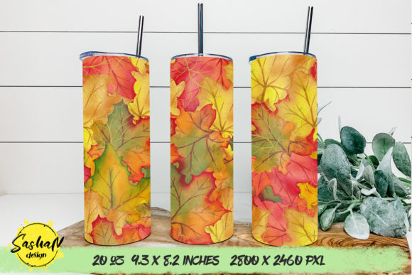 Fall Tumbler, Fall Leaves Sublimation