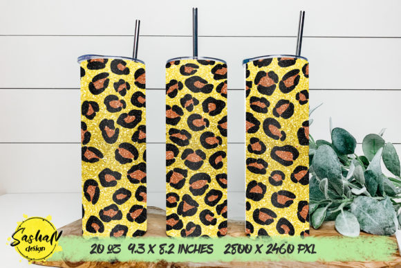 Glitter Leopard Print Tumbler Sublimate