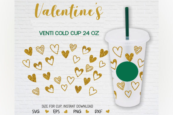 Heart Seamless, Venti Cold Cup 24 Oz