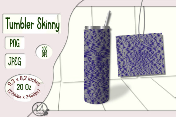 Skinny Tumbler. 20 OZ. Grey-Blue