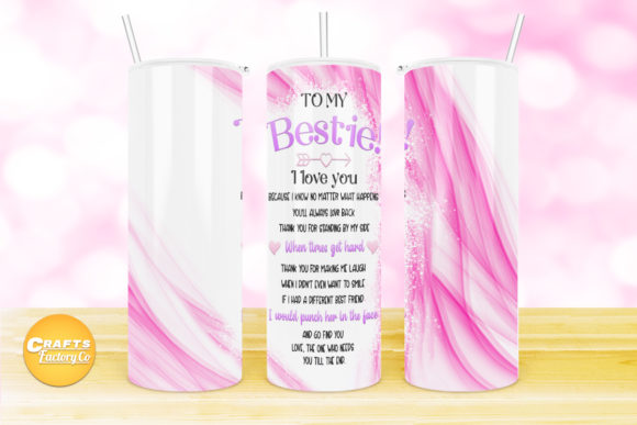 Skinny Tumbler Design Best Friend Quote