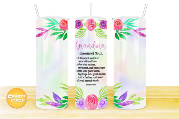 Skinny Tumbler Design Grandma Definition