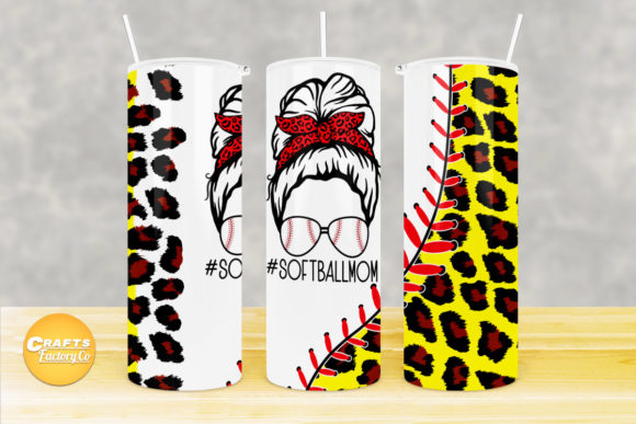 Skinny Tumbler Design Softball Mom