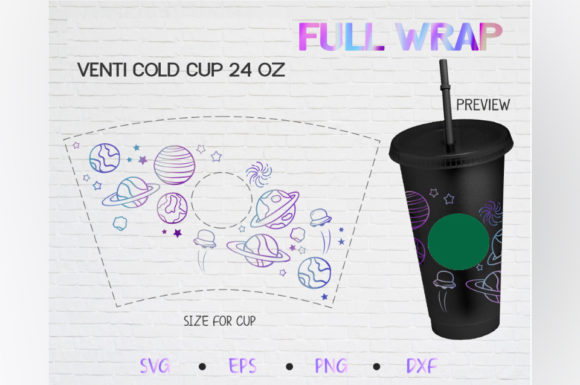 Space Galaxy, Venti Cold Cup 24 Oz