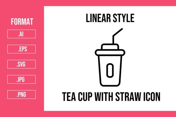 Tea Cup with Straw Icons