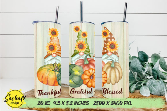 Thankful Grateful Blessed, Fall Tumbler