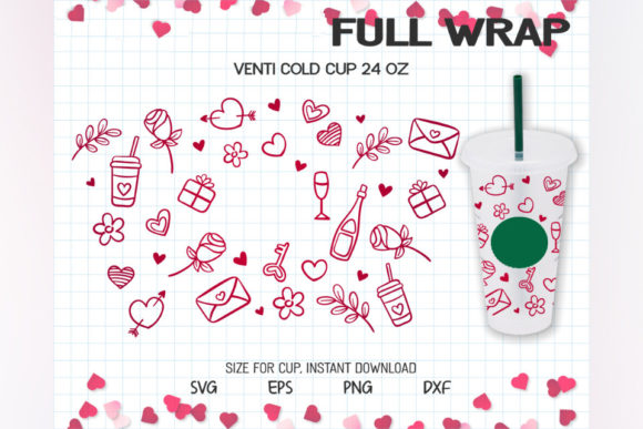 Valentine Element, Venti Cold Cup 24 Oz