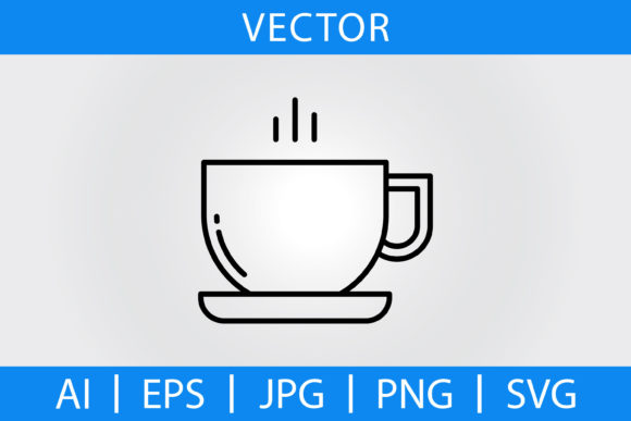 Vector Coffee Cup Outline Icon