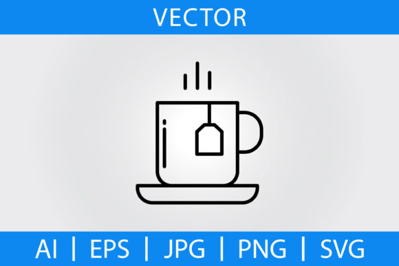 Vector Tea Cup Outline Icon