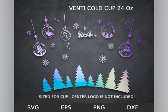 Venti Cold Cup 24 Oz, Christmas Snow