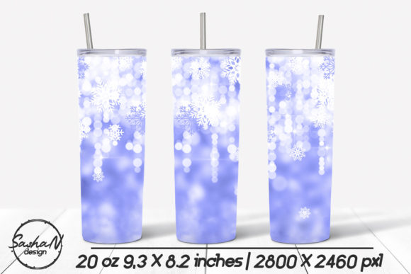 Winter Tumbler, Snowflakes Tumbler Wrap